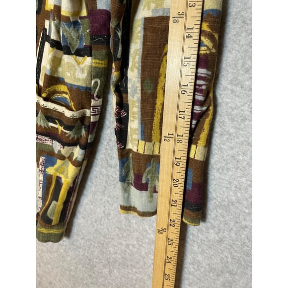 Vintage Danielle B Blazer Cotton Flax Womens Large Made in USA Safari Animal - Picture 5 of 11